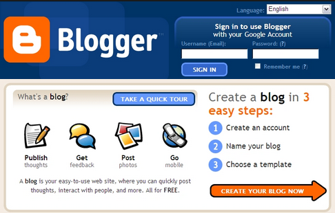 blogger.com free website platform