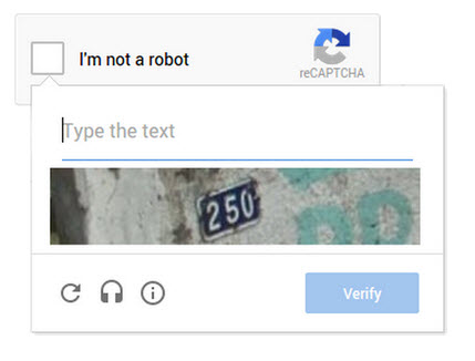 Google reCaptcha verification