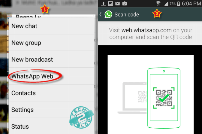 use whatsapp web QR scanner 2