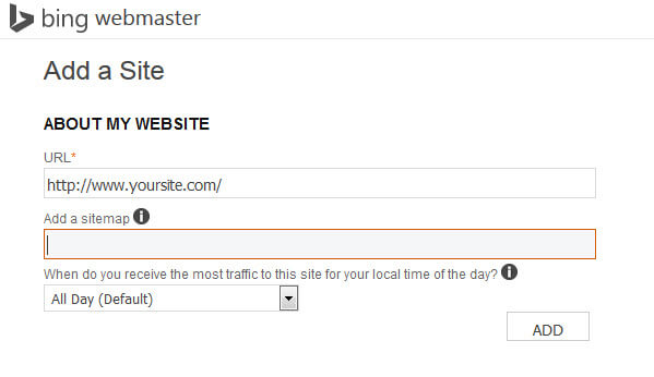 bing webmaster tool submit sitemap