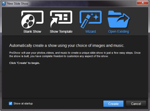 ProShow Producer 7 Wizard