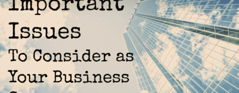 Important Issues to Consider as Your Business Grows