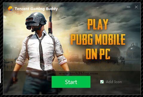 PUBG mobile Start on PC
