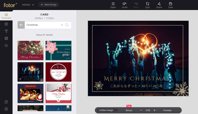 Fotor Christmas Card Create
