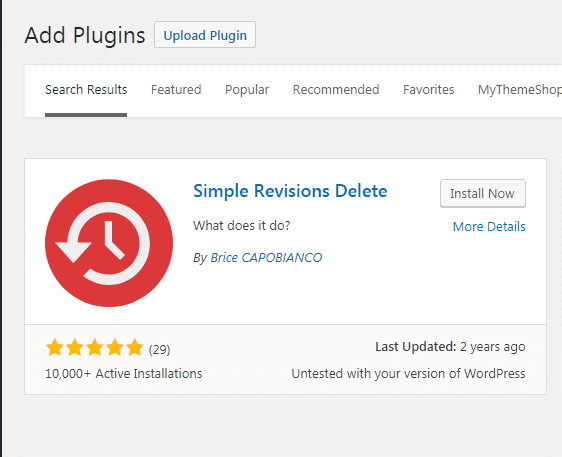 Simple Revisions Delete WordPress Plugin
