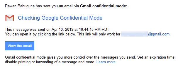Confidential mode Cannot Print Forward