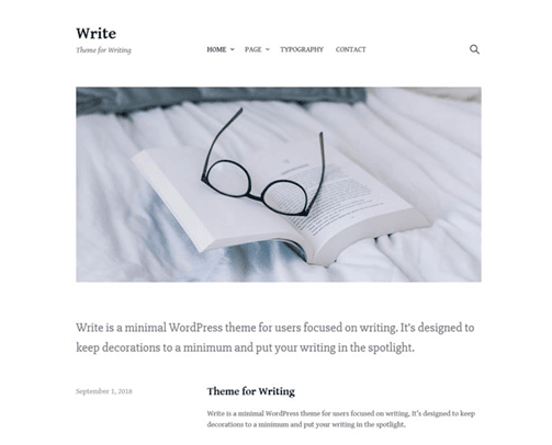 Write Minimal WordPress Theme