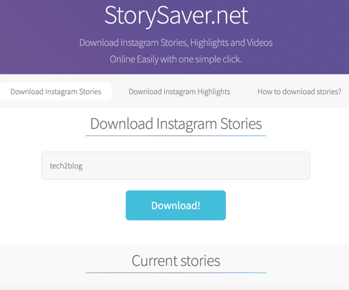 Download Instagram Story - StorySaver