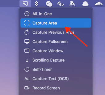 CleanShot X screenshot option CleanShot X screenshot option