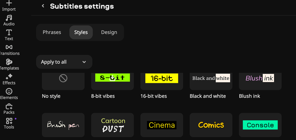 How to Add Automatic Subtitles to a Video Using Movavi Video Editor 5 movavi Subtitle Styles panel